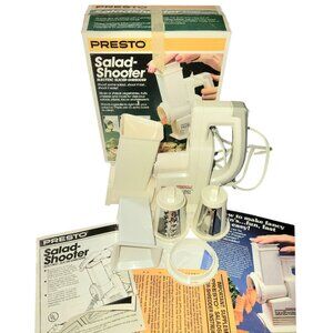 Vintage Presto 02910 Salad Shooter Electric Food Slicer Shredder Complete Clean